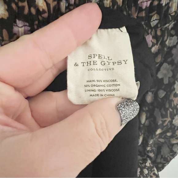 SPELL RAE MIDI DRESS Brown Floral Size XS - Picture 6 of 7